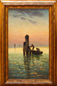 Achille Vertunni (1826 - 1897), Pescatori all'alba