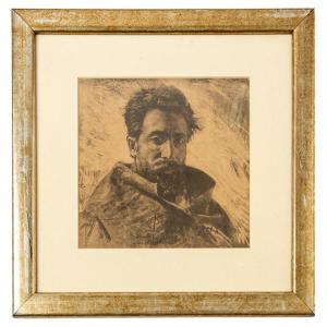 Male portrait" lithograph - ST/247 -
