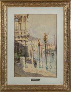 Paolo Sala (Mailand 1859-1924) Veduta von Venedig, Aquarell, unten links signiert