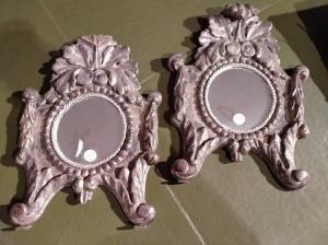 Piccole specchiere italiane del 1700 in legno Meccato