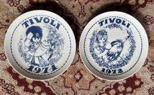 Pair of Tivoli Copenhagen plates