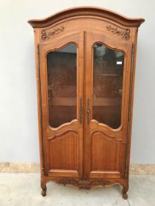 Louis XV Walnut Showcase Bookcase - Restored (in progress)_car 2641