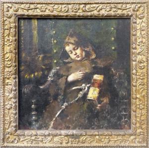 Vincenzo Irolli (Neapel 1860-1949), Il monaciello, Öl auf Leinwand, signiert und datiert 6-1947 unten rechts