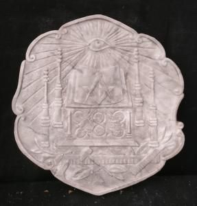 Mattonella Massonica - 50 x 48 cm - Marmo d'Istria - 18° secolo - Firenze - xx secolo