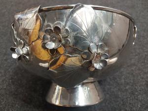 Grande coppa in argento Decò 