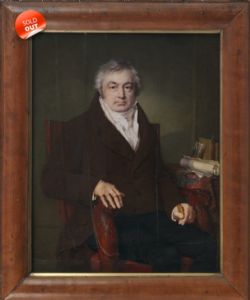 Miniatura su lastra di avorio applicata su tavoletta di rovere raffigurante ritratto di gentiluomo