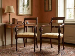 Pair of Charles X Mahogany Armchairs - Restoration Included_car 3480