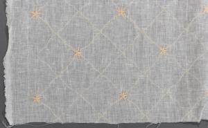 Lino bianco con stelle - B/233 -