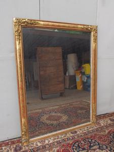 SPECCHIERA-CAMINIERA DORATA EPOCA 800 STILE LUIGI FILIPPO FRANCIA  cm L 136xH177