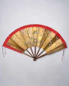 Ventaglio Decorato a Mano - Giappone Fine XIX Secolo 