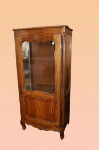 Vitrine francesa Provençal com 1 porta, final do século XIX, em cerejeira