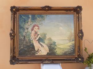 Quadro ungherese di olio su tela.  82 h x 102 l x 9 p. 