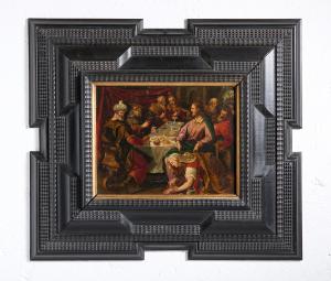“The Supper at Simon the Pharisee's” Venetian-Flemish oil on copper, early 17th century