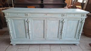 Napoleon III style sideboard with 4 painted doors - Foto 9