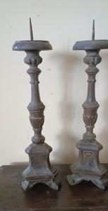 Coppia candelieri in legno italia fine XVIII secolo - Foto 5