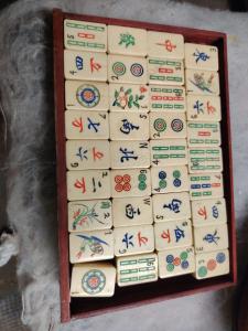 scatola antica set gioco mahjong primi 900 - Foto 7