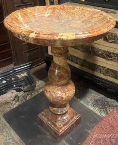 DARS649 - Baptismal font in Macchia Vecchia marble, size cm 74 x H 105