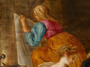Taller de Jusepe Leonardo (Zaragoza, 1601-1653), Nacimiento de la Virgen - Foto 5