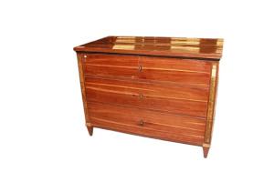 Late 1700s, early 1800s Louis XVI style chest of drawers in rosewood