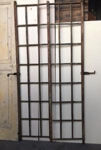 ptci519 - Doppelflügelige Eisentür, aus dem 18. Jahrhundert, Maße: 95 x 197 cm