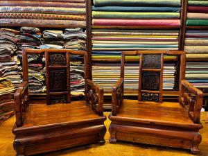 Pair of oriental chairs from the 1920s.