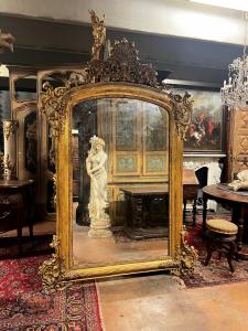 SPECC577 - CARVED AND GILDED MIRROR WITH FRIEZES, 19TH CENTURY, Dimensions cm W 170 x H 250