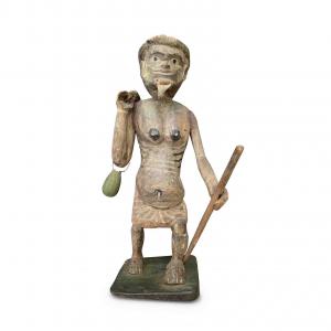 Antike burmesische Schamanen-Skulptur, sptes 19. Jh.