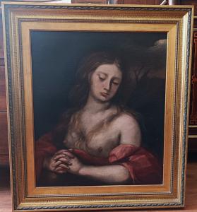 DIPINTO OLIO SU TELA DELLA META' DEL XVIII SECOLO RAFFIGURANTE MADDALENA