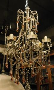 lamp181 - Kronleuchter, 19. Jahrhundert, Maße cm 40 x 40 x H 70