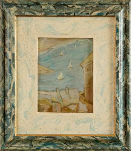 Angelo Balbi (Genoa 1872-1939) Sturla 11 a.m., oil on cardboard