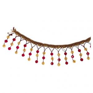 Gold and red beaded fringe - BP/02 -