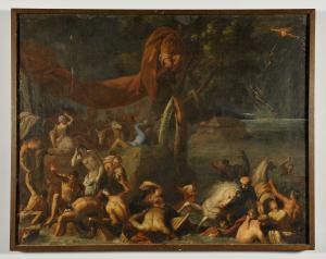 The Great Flood, oil on canvas, Tuscan school 17th century