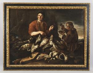 Giacomo Francesco Cipper detto Il Todeschini (Feldkirch Austria 1664 Milano 1736) Il venditore di pesci, olio su tela