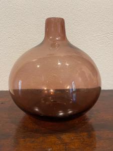 Vaso globulare in vetro soffiato.Manifattura Seguso.Murano.