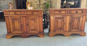 Coppia credenze primi 700 Toscana Legno di noce