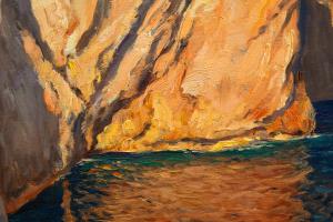 Michele Federico, olio su tavola, "Capri", Epoca '900, Michele Federico, oil on panel, ‘Capri’, 20th century - Foto 8