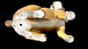 Polychrome porcelain pug dog figure. Dresden. - Foto 7