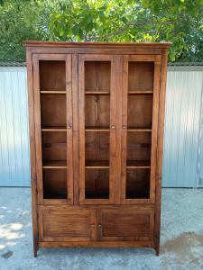 Antique display cabinet, bookshelf. 130W x 33D x 206H