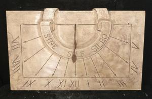 Particolare meridiana in marmo d'Istria - Sine Sole Sileo - Marmo d'Istria - xx secolo