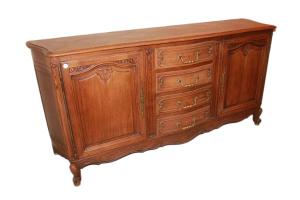 Französisches 2-türiges Sideboard mit Schubladen aus dem späten 19. Jahrhundert im provenzalischen Stil aus Eichenholz
