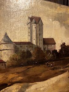 PAN448 - Oil on canvas painting, 18th Century, Measurements W 103 x H 49 - Foto 5