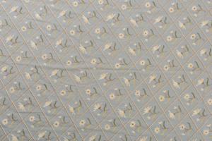 Light blue fabric with embroidery - T/196-