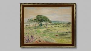 Fioravante Seibezzi, Paesaggio di campagna con alberi