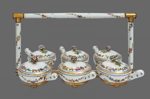 Serviço de mesa para molhos e compotas em porcelana, Alemanha, cerca de 1780