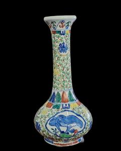 Painted Porcelain Vase - China - 20th Century