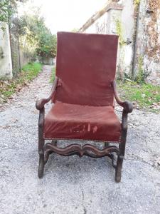 Poltrna epoca 1600 a osso di montone piemontese l63xh112xp65 garanzia termini di legge 