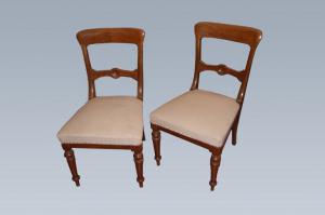Set of 6 Italian mahogany chairs from the 1800s