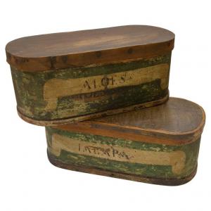 Pair of antique pharmacy boxes - O/7417 -