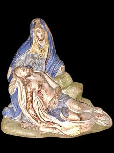 Polychrome terracotta sculpture depicting the Pietà, Bolognese area.