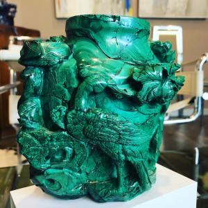 Vaso in malachite, Cina, inizio XX secolo